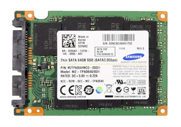 29VK2 Твердотельный накопитель 0 DELL 64GB THIN 1.8 USATA SSD MZTPA064HMCD-000D1 29VK2 - фото 103321