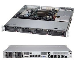 SYS-5018D-MTRF Серверная платформа SuperMicro 1U, LGA1151, iC224, 4xDDR3, 4x3.5 HDD, 2x1GbE, IPMI, 1x PCIEx8, 2x400W (X10SLM-F, 813MTQ-R400B) SYS-5018D-MTRF - фото 123287