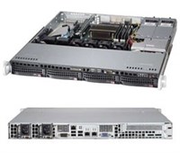 SYS-5018D-MTRF Серверная платформа SuperMicro 1U, LGA1151, iC224, 4xDDR3, 4x3.5 HDD, 2x1GbE, IPMI, 1x PCIEx8, 2x400W (X10SLM-F, 813MTQ-R400B) SYS-5018D-MTRF