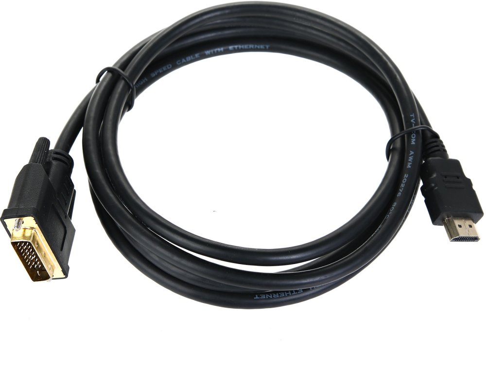Кабель HDMI to DVI-D (19M -25M) 2м, TV-COM <LCG135E-2M> VCOM TV-COM HDMI to DVI-D (19M -25M) 2м (LCG135E-2M)