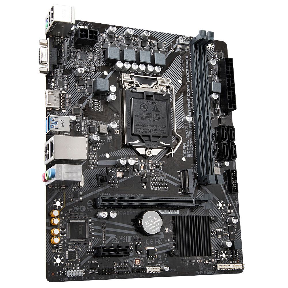 Материнская плата GIGABYTE Intel H510 Express LGA1200 Memory DDR4 H510MHV2
