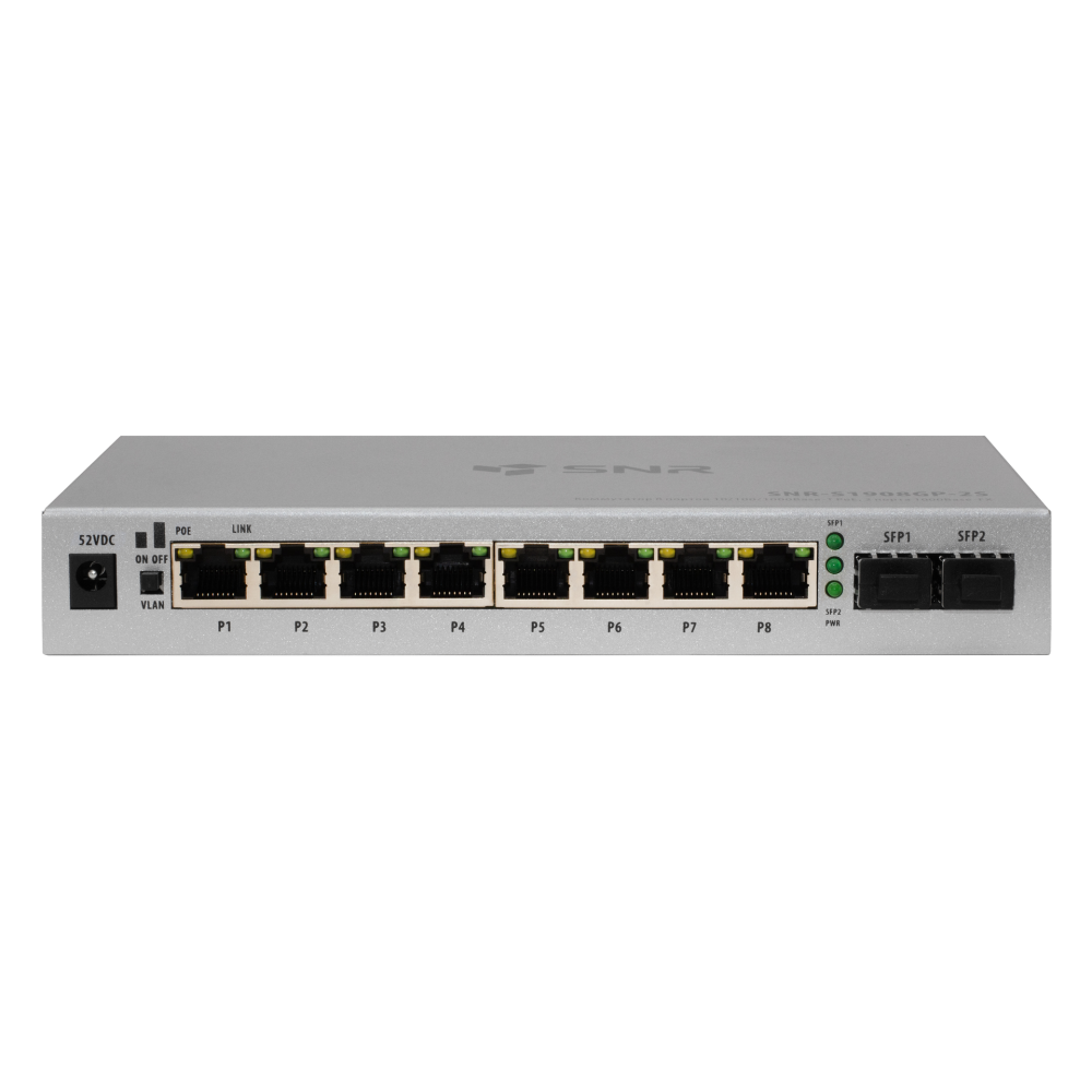 Коммутатор SNR Неуправляемый POE коммутатор SNR-S1908GP-2S (SNR-S1908GP-2S)