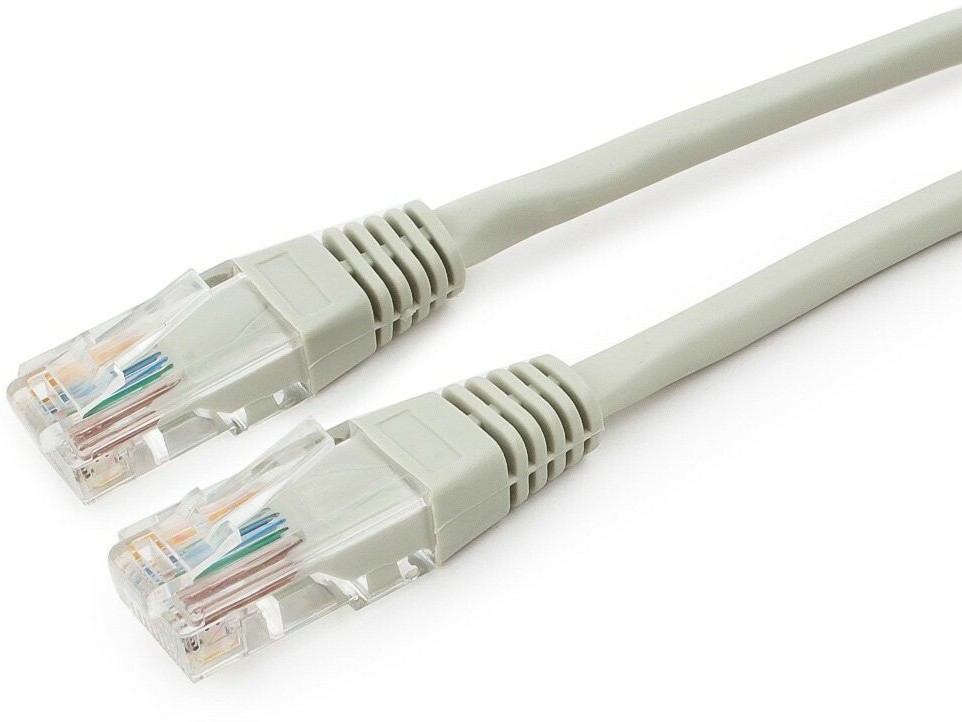 Патч-корд CABLEXPERT LSZH медный UTP кат.5e, 1м, литой, многожильный (серый) (PP30-1M)