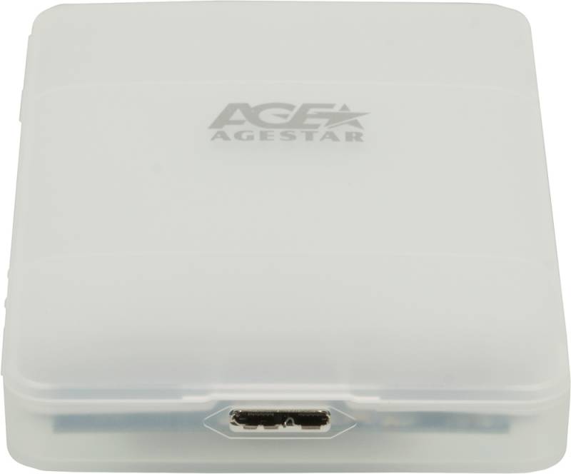 Внешний корпус для HDD/SSD AgeStar 31UBCP3 SATA пластик белый 2.5"