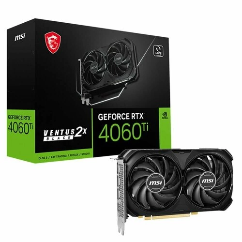 Видеокарта NVIDIA GeForce RTX 4060 Ti MSI 16Gb (RTX 4060 Ti VENTUS 2X BLACK 16G OC)