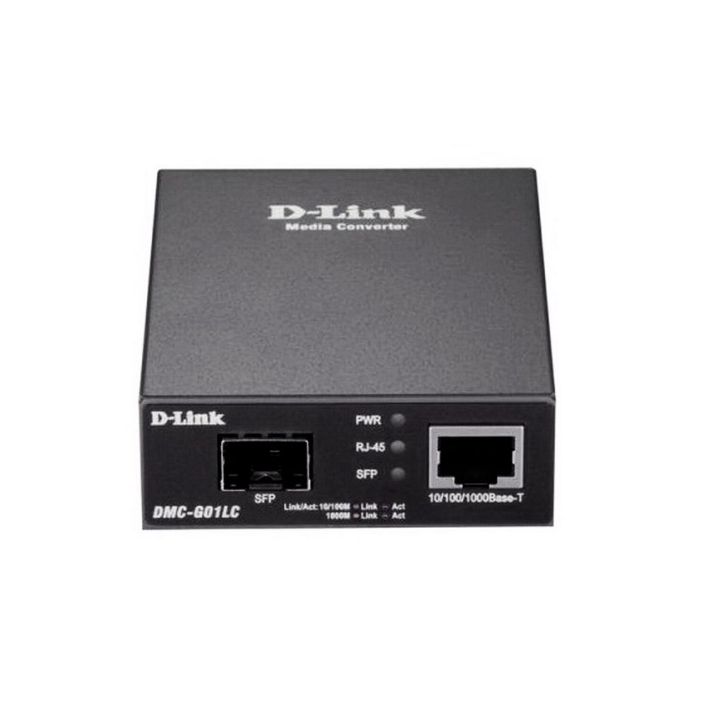 Конвертер D-Link DMC-G01LC/C1A, Media Converter with 1 100/1000Base-T port and 1 100/1000Base-X SFP port. (DMC-G01LC/C1A)