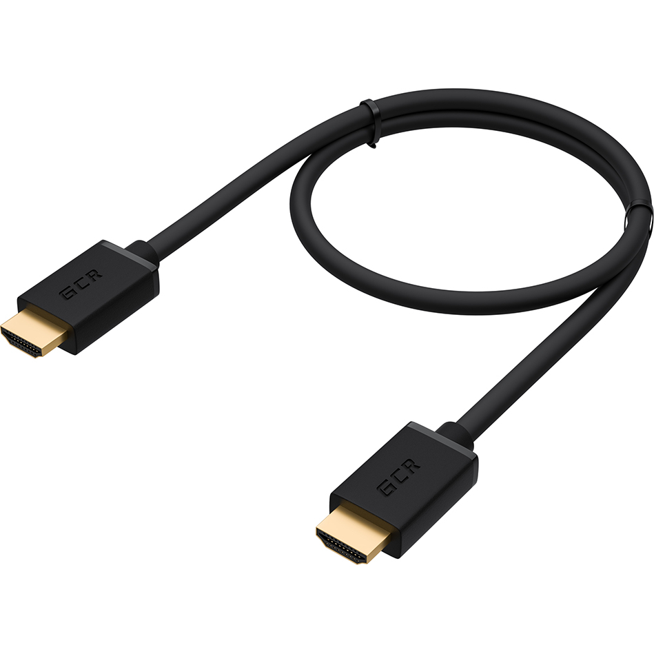 GCR Кабель 1.8m HDMI 1.4, черный, OD7.3mm, 30/30 AWG, позолоченные контакты, Ethernet 10.2 Гбит/с, 3D, 4K, экран (GCR-HM410-1.8m)