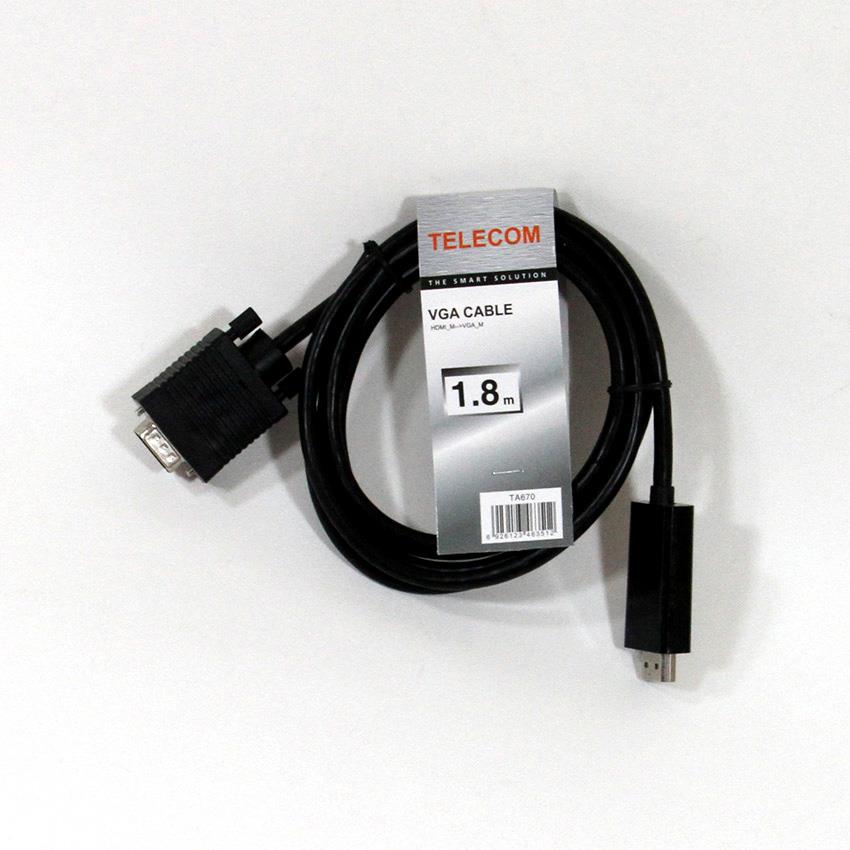 Telecom Кабель-переходник (TA670-1.8M) HDMI --> VGA_M/M 1,8м [6926123463512]