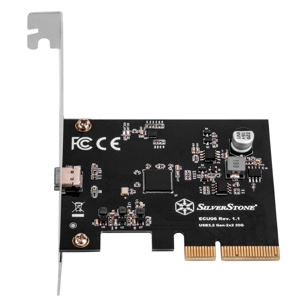 Контроллер Silverstone G56ECU060000010 SuperSpeed USB 20Gbps / USB-C 3.2 Gen 2x2 PCIe expansion card