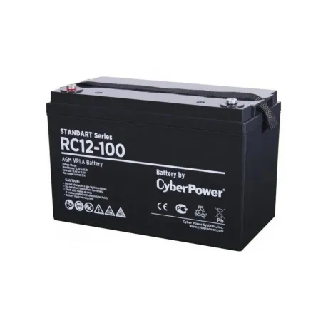 Аккумуляторная батарея CyberPower RC 12-100 напряжение 12В, емкость 100Ач, клемма Болт М8 (ДхШхВ: 330х173х215мм Полная высота 220мм; Вес 29кг; Срок службы 10лет) в Санкт-Петербурге