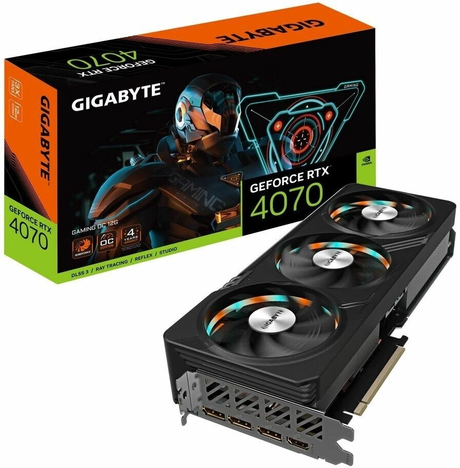 Видеокарта Gigabyte GeForce RTX 4070 GAMING 12G (GV-N4070GAMING OC-12GD)