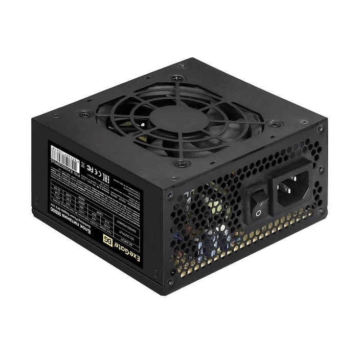 Exegate EX292239RUS Блок питания 800W ExeGate M800 (SFX, APFC, КПД 87% (80 PLUS Silver), 8cm fan, 24pin, (4+4)pin, 2xPCI-E, 3xSATA, 2xIDE, black)