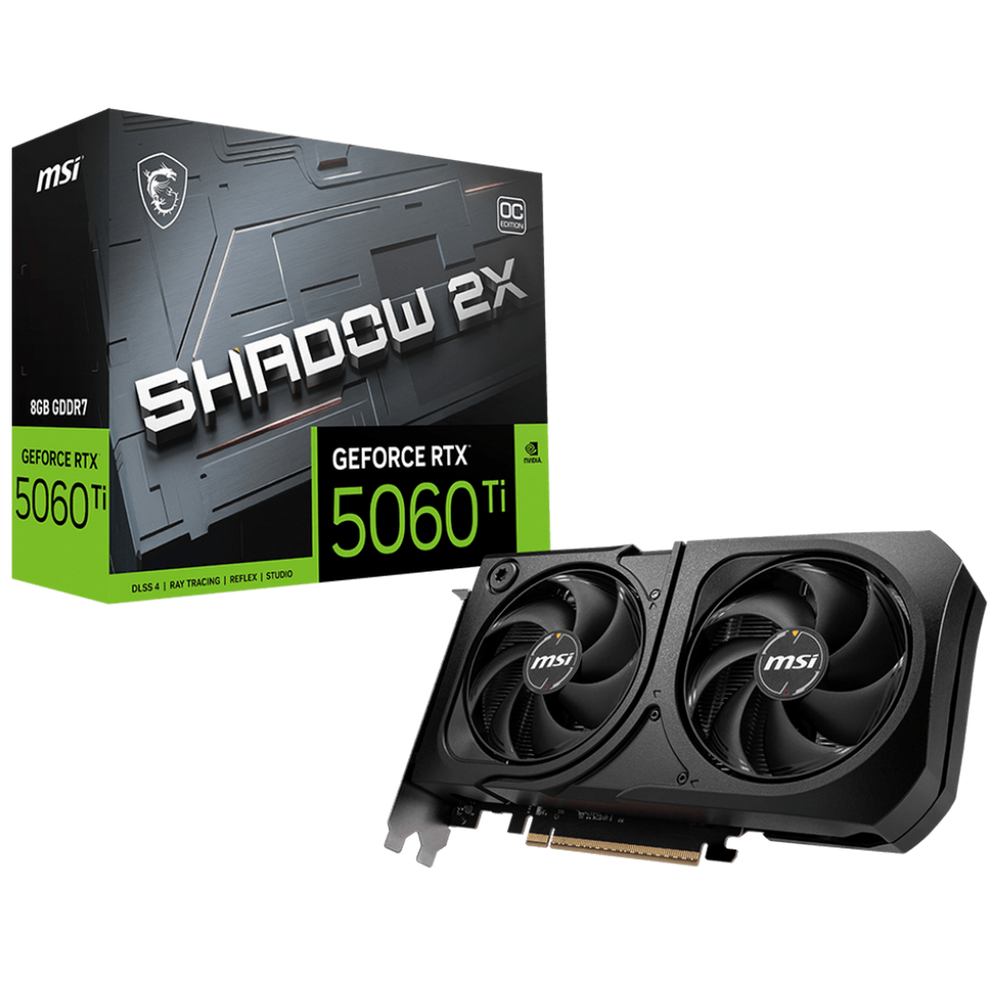 Видеокарта PCIE16 RTX5060TI 8GB RTX 5060 Ti 8G SHADOW 2X OC PLUS MSI