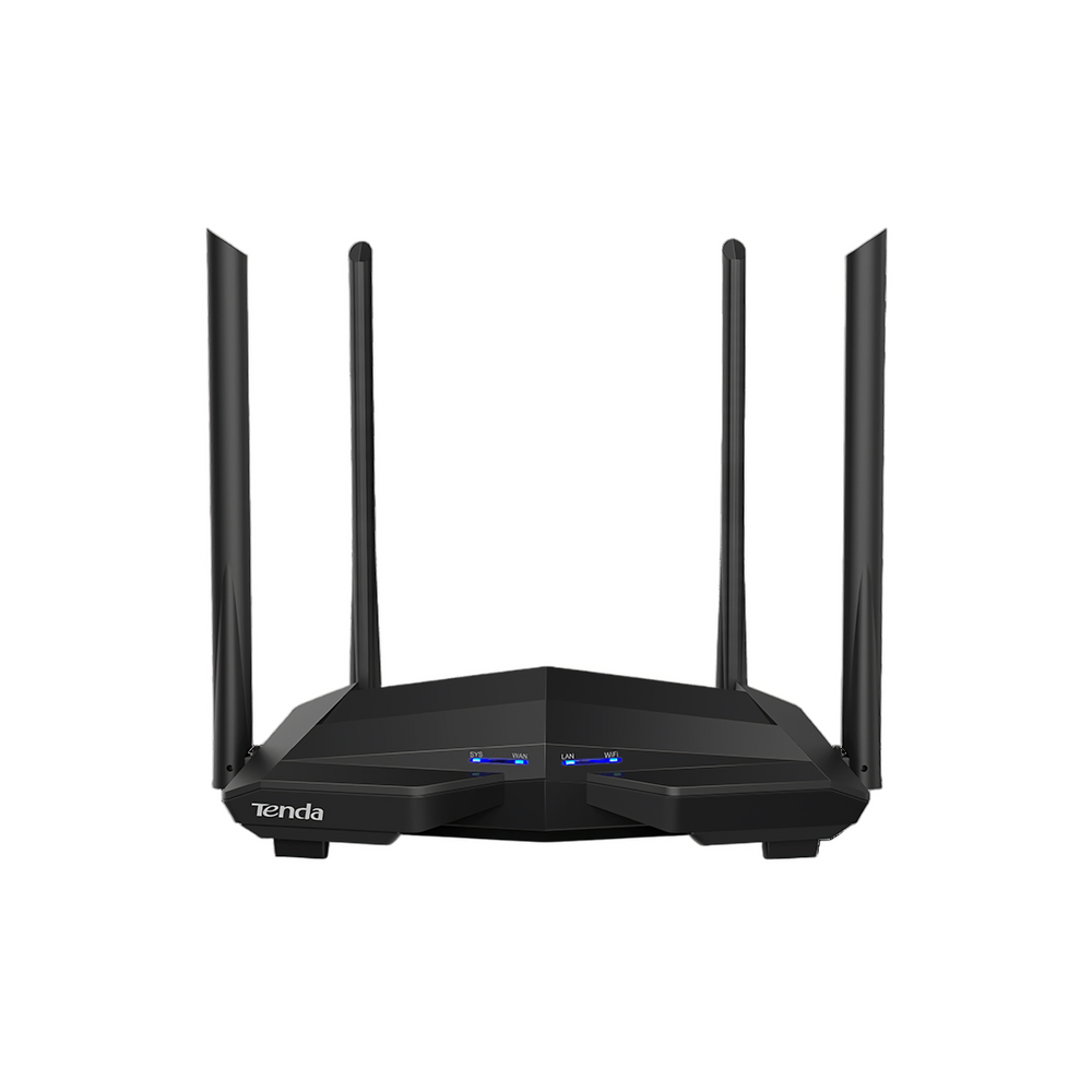 Маршрутизатор Tenda AC10 Двухдиапазонный гигабитный Wi-Fi роутер AC1200 до 300 Мбит/с на 2,4 ГГц + до 867 Мбит/с до 5 ГГц, LAN 3x1 Гбит/с, WAN 1x1 Гбит/с, 4*5dBi внешние антенны