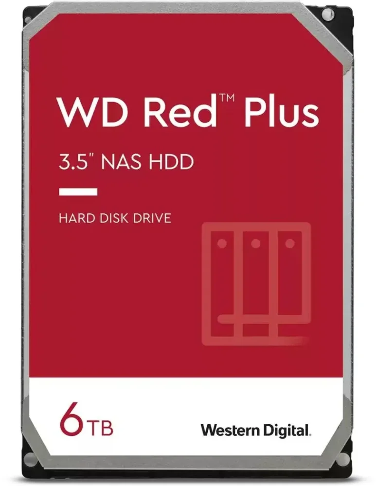 Жесткий диск Western Digital WD Red Plus 6 ТБ 3.5" (WD60EFPX) в Санкт-Петербурге