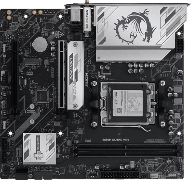 Материнская плата MSI B850M GAMING WIFI SocketAM5 AMD B850 2xDDR5 mATX AC`97 8ch(7.1) 2.5Gg RAID+HDMI+DP