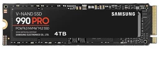 Твердотельный диск 4TB Samsung 990 PRO, M.2, PCI-E 4.0 x4, TLC 3D NAND [R/W - 7450/6900 MB/s]