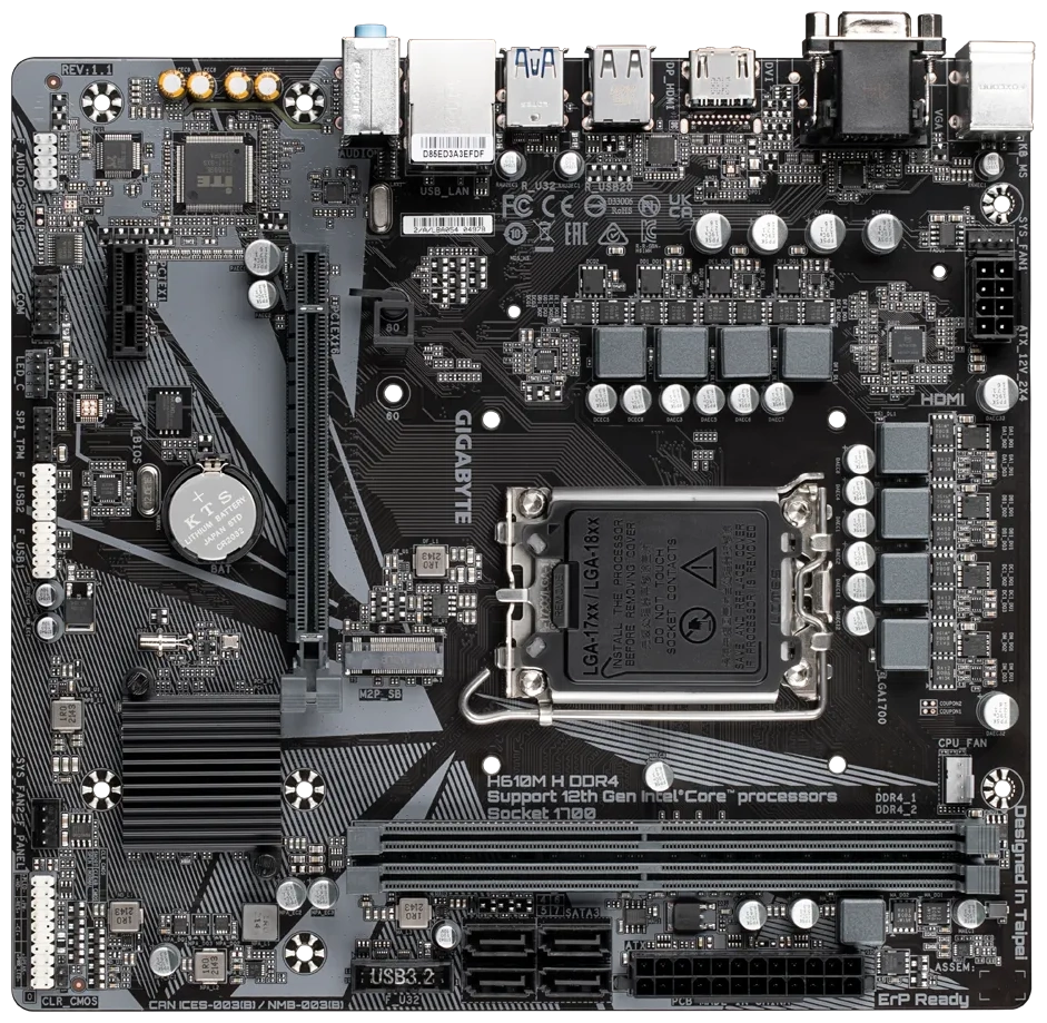 Материнская плата Gigabyte H610M H