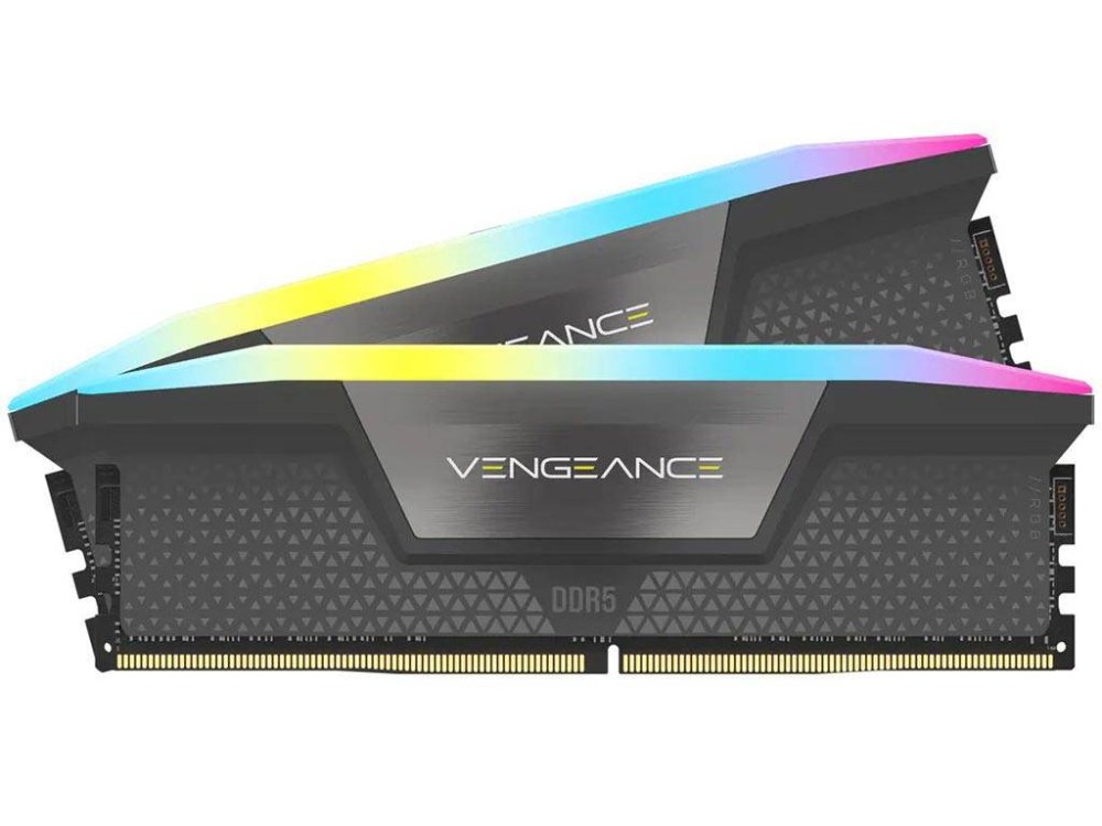 Модуль памяти CORSAIR 64GB 6000МГц DDR5 CL38 DIMM (Kit of 2x32GB) XMP 3.0, Vengeance RGB Black