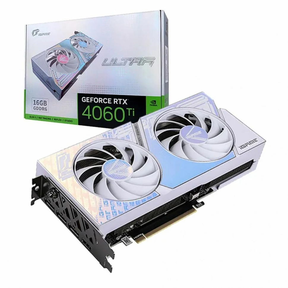 Видеокарта ColorFul GeForce RTX 4060 Ti Ultra W DUO OC 16GB-V (RTX 4060 Ti Ultra W DUO OC 16GB-V)