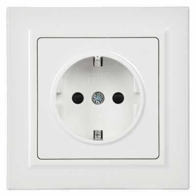 Розетка силовая IEK Brite РСР14-1-0-БрБ