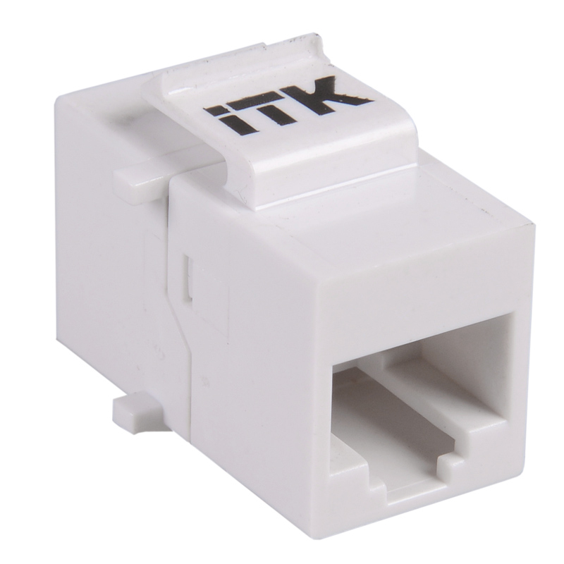 Проходной адаптер кат.5E UTP, RJ45-RJ45, тип Keystone Jack ITK CS7-1C5EU