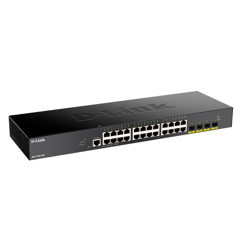 Коммутатор D-Link DGS-1250-28X/A1A 24G 4SFP+ настраиваемый