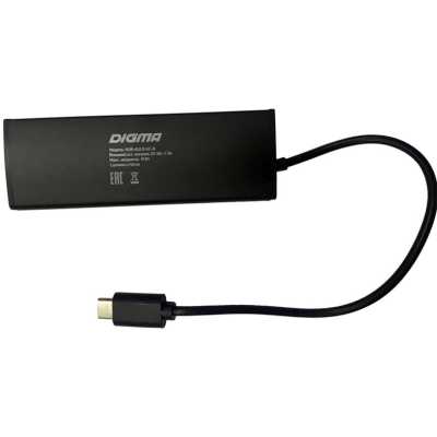 Разветвитель USB Digma HUB-4U2.0-UC-B
