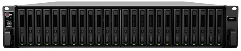 Система хранения данных Synology FlashStation (Rack 2U) 2x8C2,1GhzCPU/32Gb upto 512/no HDD upto 24 SAS SSD upto 72 (2xRX2417sas or 2xRX1217sas)/2xUSB3.0/2x10GE(RJ-45)+2x1GE)/2xExpSlot/iSCSI/2xIPcam(upto128)/2xRPS/no rail/5YW (FS6400)