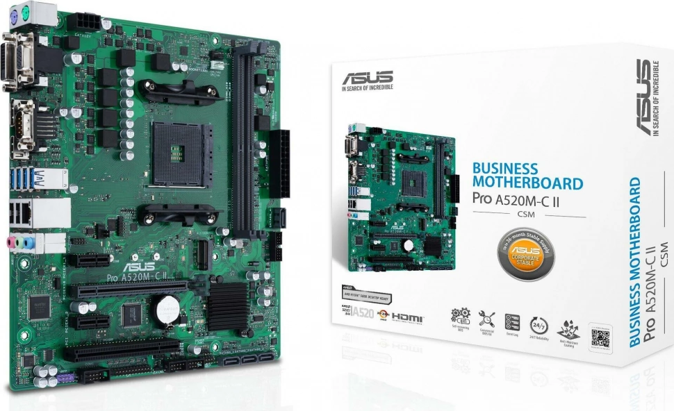 Материнская плата Asus PRO A520M-C II/CSM (90MB18F0-M0EAYC)