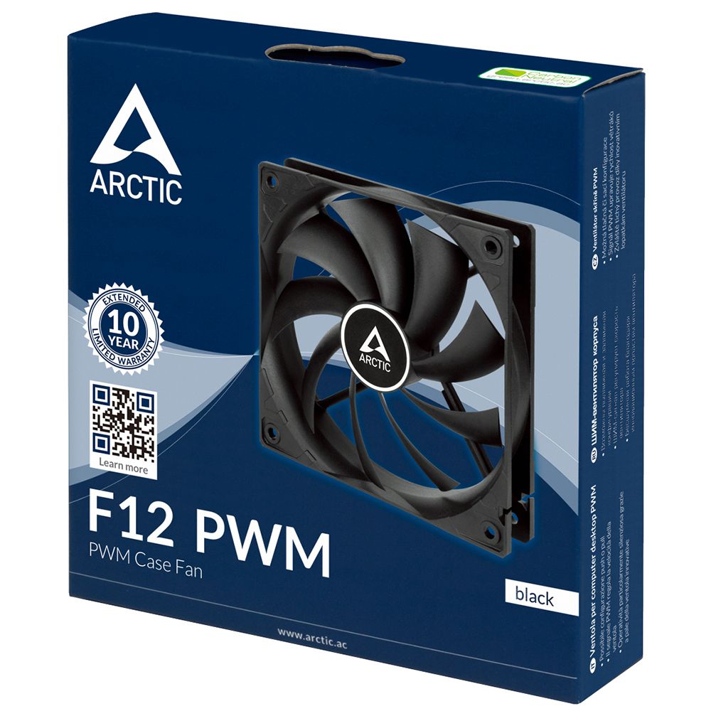 Вентилятор корпусной ARCTIC F12 PWM PST (Black) - retail (ACFAN00200A) (702966)