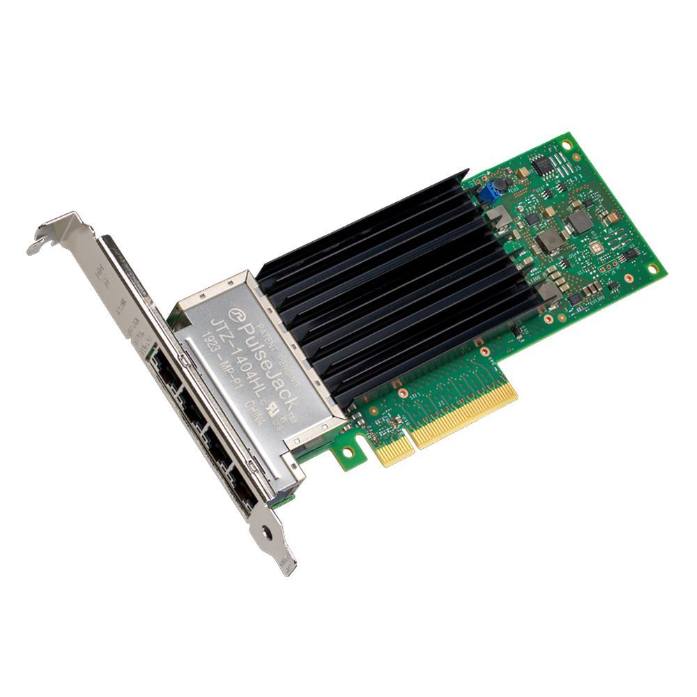 X710-T4L Intel® Ethernet Converged Network Adapter Quad-port 10GbE/5GbE/2.5GbE/1GbE/100Mb, RJ45, PCI-E x8, iSCSI, NFS,VMDq, VXLAN, GENEVE, NVGRE, MPLS, and VXLAN-GPE (174237) {5}
