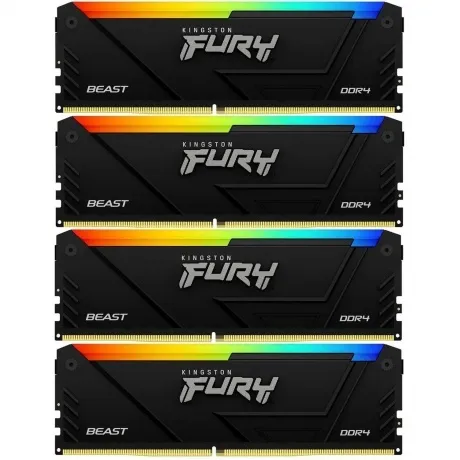 Память оперативная Kingston 32GB 3600MT/s DDR4 KF436C17BB2AK4/32 CL17 DIMM (Kit of 4) FURY Beast RGB в Санкт-Петербурге
