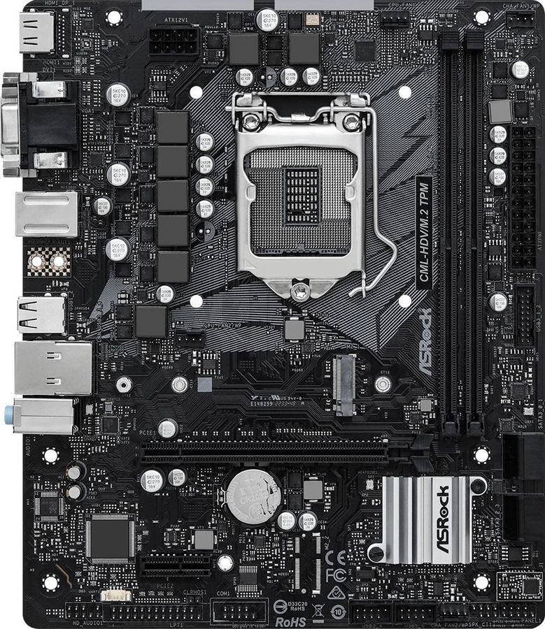 Материнская плата Asrock CML-HDV/M.2 TPM