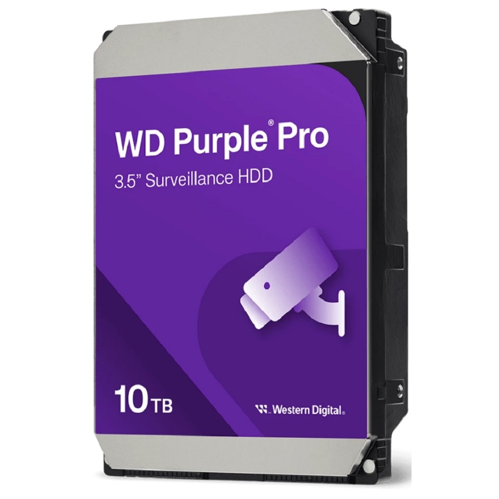 Жесткий диск Western Digital Purple Pro HDD 3.5" SATA 10Tb, 7200 rpm, 512MB buffer (DV&NVR + AI), WD102PURP, 1 year