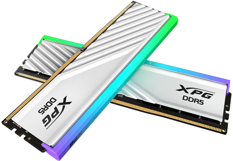 Оперативная память ADATA DDR5, 32GB, 6000MHz, 2*16GB, 30-40-40, WHITE, DUAL TRAY, RGB (AX5U6000C3016G-DTLABRWH)