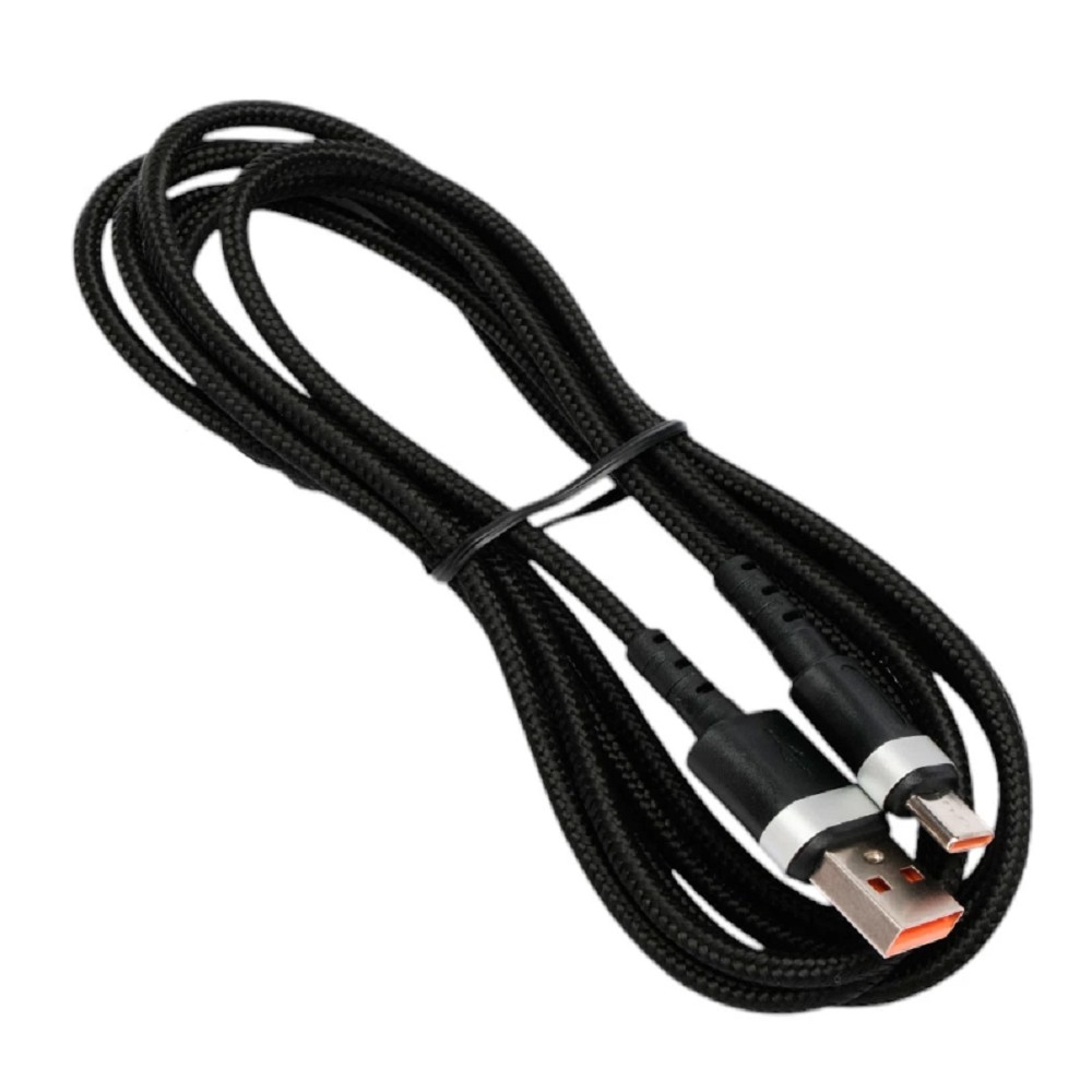 Cablexpert Кабель USB2.0, AM/Type-C, 6A, 66Вт, QC3.0, оплетка, медь, 1.8м, черный, пакет (CCP-USB2-AMCM-66W-1.8M)