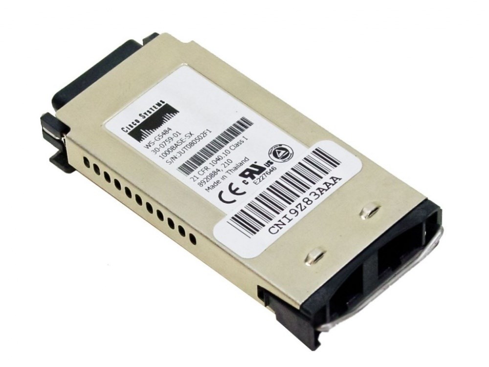 1000BASE-SX, GBIC Module, Multi-mode Fiber (MMF), 850 nm Wavelength, up to 550 meter reach