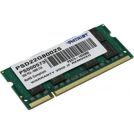 Память SO-DIMM DDR2 Patriot 2Gb 800MHz (PSD22G8002S) в Санкт-Петербурге
