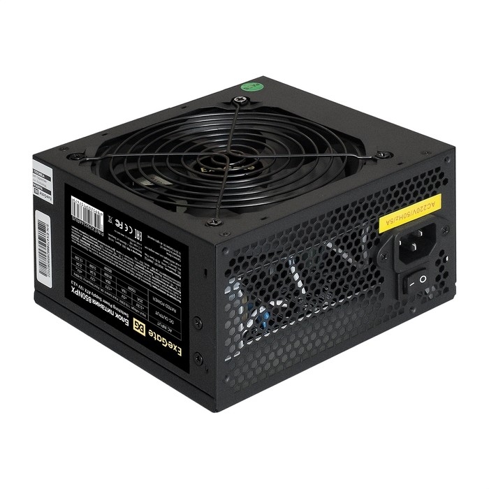 Exegate EX292244RUS Блок питания 850W 850NPX (ATX, 12cm fan, 24pin, 2x(4+4)pin, 2xPCI-E, 5xSATA, 3xIDE, black)