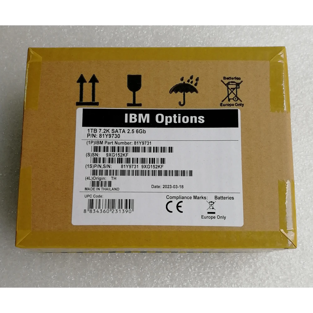 Жесткий диск IBM 81Y9730 1 ТБ 6G 7.2K SATA Slim-HS 2.5' серверный HDD 81Y9731