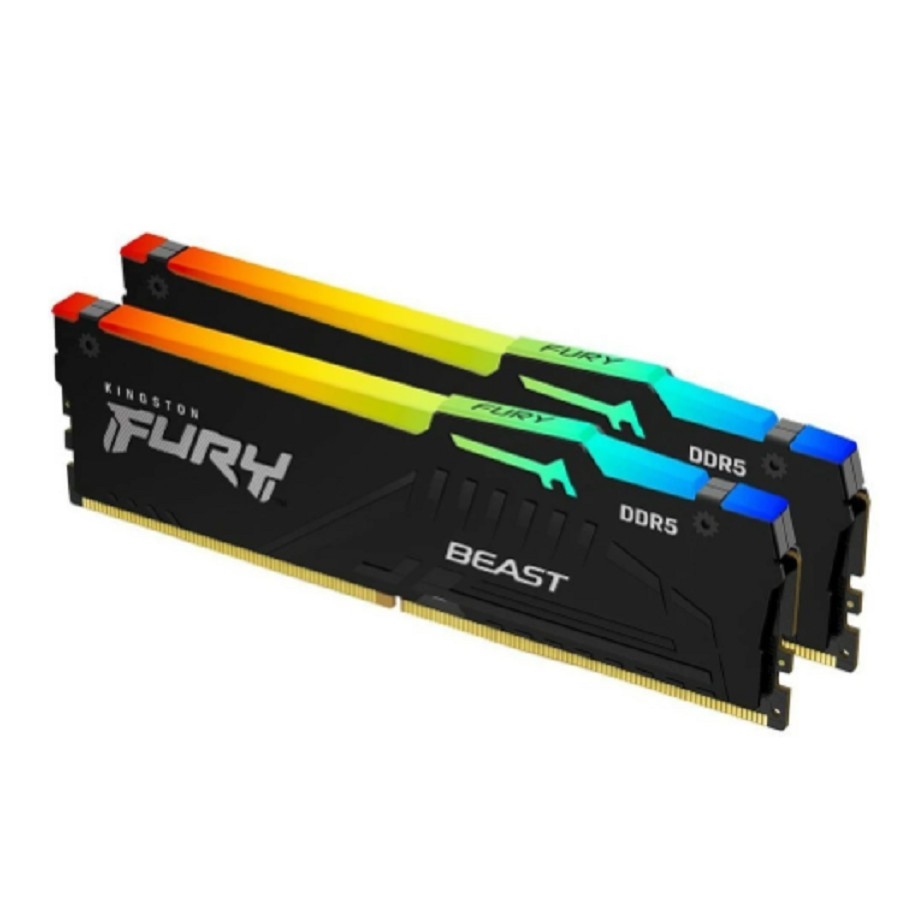 ОЗУ Kingston FURY Beast EXPO RGB 32Гб (16x2) DIMM DDR5, 5600MT/s, CL36 1.25В, KF556C36BBEAK2-32