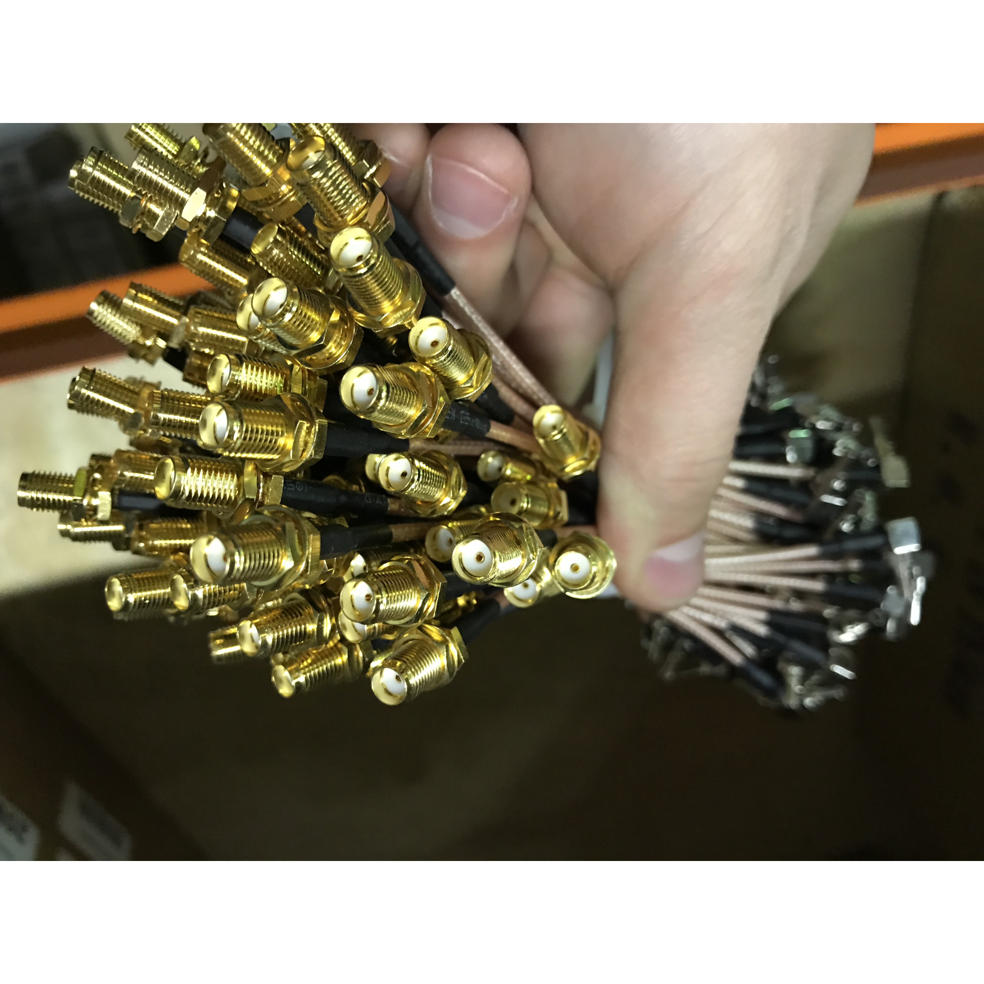 Кабельная сборка 0.15M RG-316U CRC9male(121L) SMAfemale с гайкой(S-231L GGT)