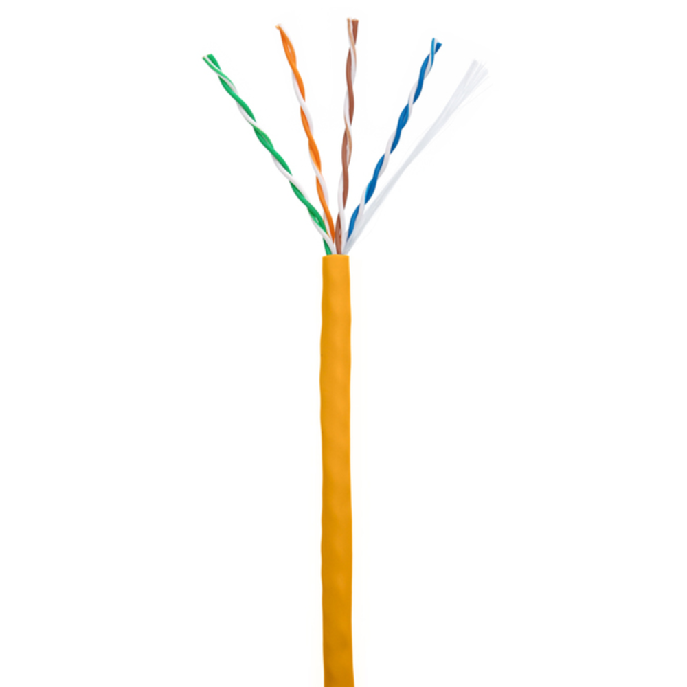 Кабель NETLAN EC-UU004-5E-LSZH-OR U/UTP 4 пары, Кат.5e (Класс D), 100МГц, одножильный, BC (чистая медь), внутренний, LSZH нг(B)-HF, оранжевый, 305м