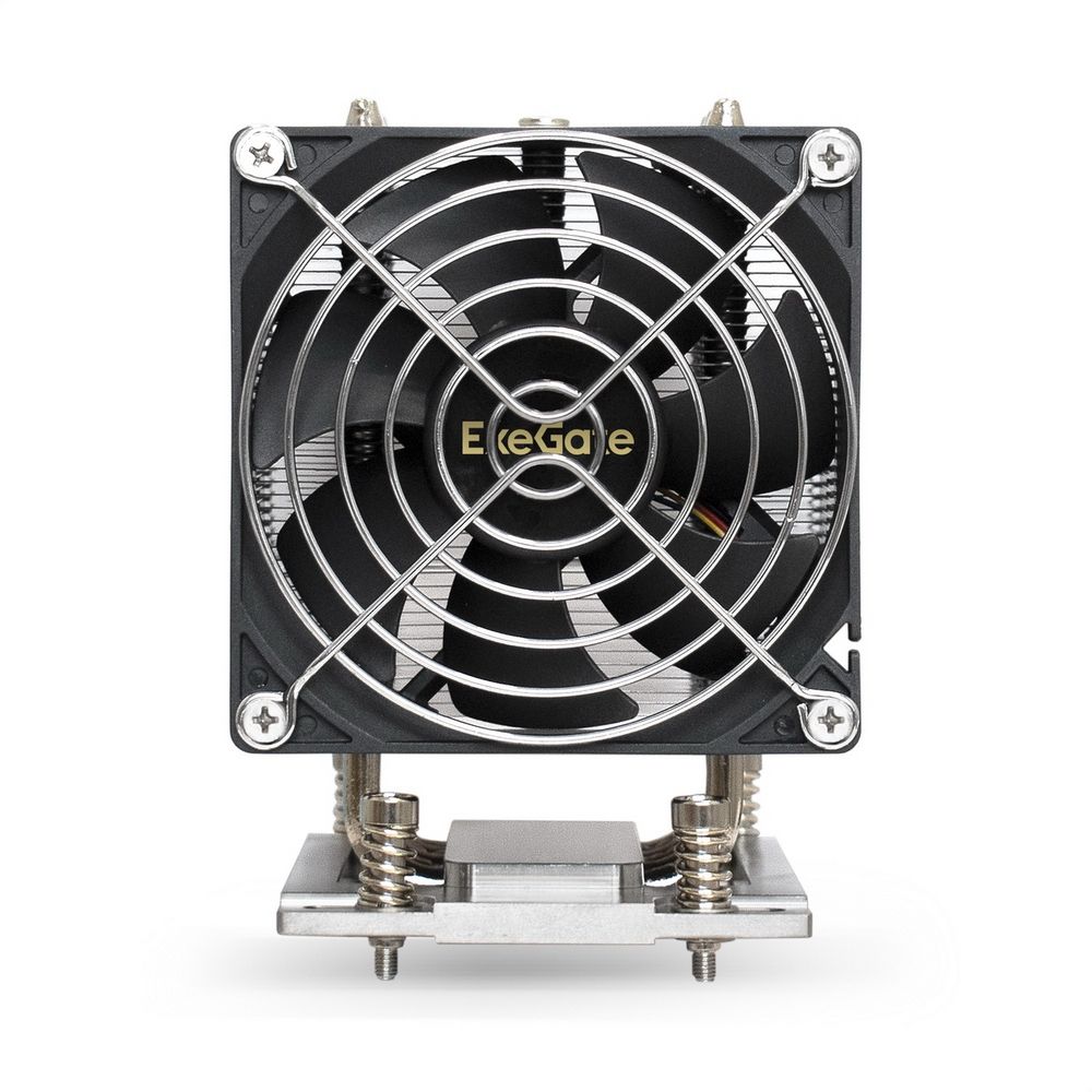Кулер ExeGate ESNK-P0064AP4.PWM.4U.SP3.Cu (Al+Cu, 4U, 6 тепл. трубок, LGA SP3, TDP 280W, PWM, 1900-3800RPM, 2 ball bearing, 4pin, 44db, 730г, на винтах, с термопастой, Retail box)