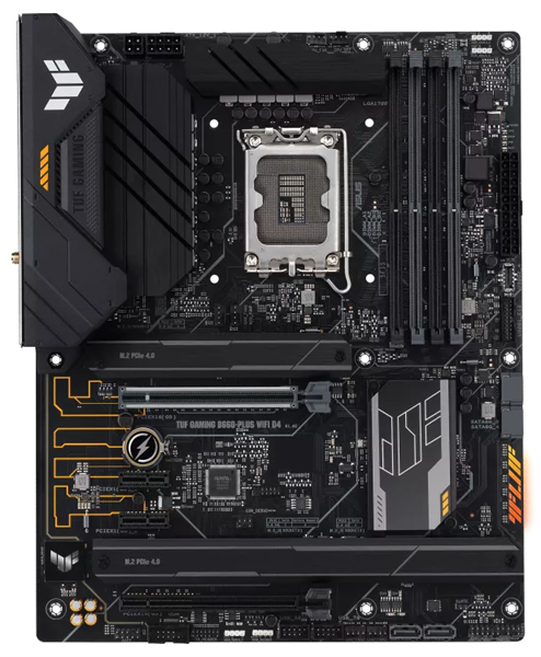 Материнская плата ASUS TUF GAMING B660-PLUS WIFI D4, LGA1700, B660, 4*DDR4, HDMI+DP, CrossFireX, SATA3 + RAID, Audio, Gb LAN, USB 3.2*8, USB 2.0*4, COM*1 header (w/o cable), ATX ; 90MB1920-M0EAY0 (TUF GAMING B660-PLUS WIFI D4)