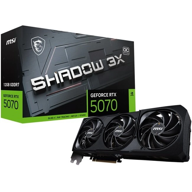 Видеокарта MSI GeForce RTX 5070 12G SHADOW 3X OC