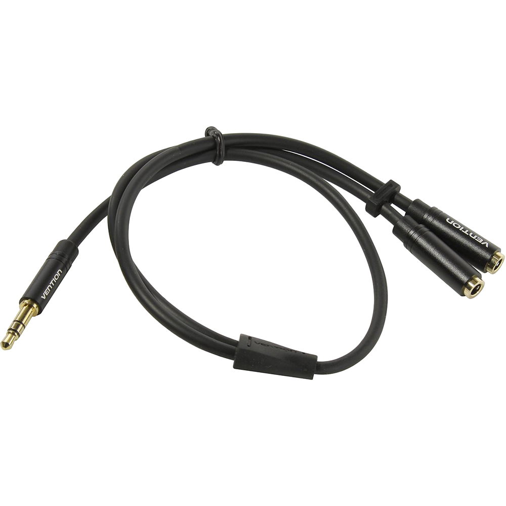Переходник-разветвитель Vention гибкий Jack 3.5 mm M/Jack 3.5 mm F x 2 - 0.3м Разветвитель Vention mini Jack 3.5 mm M/mini Jack 3.5 mm M x 2 - 0.3 м (BBWBY)