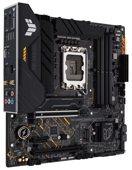 Материнская плата ASUS TUF GAMING B660M-PLUS WIFI D4, LGA1700, B660, 4*DDR4, DP+HDMI, CrossFireX, SATA3 + RAID, Audio, Gb LAN, USB 3.2*6, USB 2.0*6, COM*1 header (w/o cable), mATX ; 90MB1930-M0EAY0 (TUF GAMING B660M-PLUS WIFI D4)