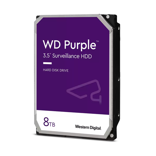 Жесткий диск Western Digital Purple HDD 3.5" SATA 8Tb, 5640RPM, 256MB buffer (DV&NVR), WD85PURZ, 1 year (WD85PURZ)